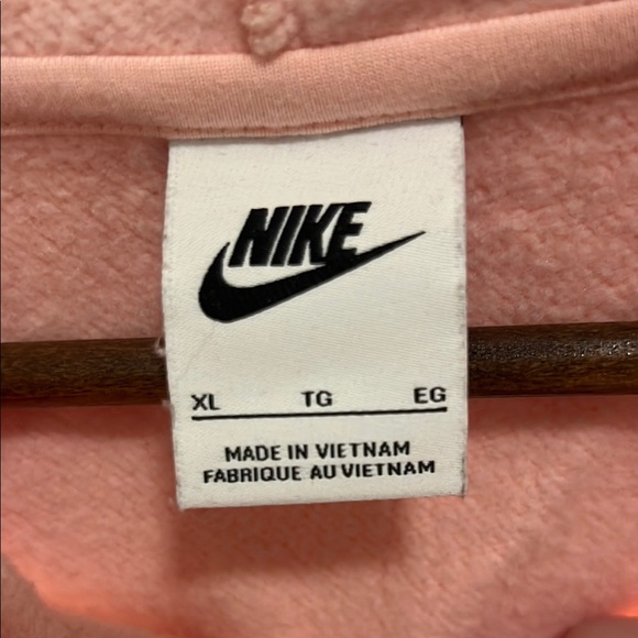 Nike Cropped Pink and Orange Hoodie, women’s XL - Picture 2 of 5